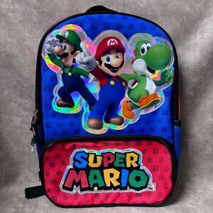 Super Mario Brothers Yoshi
Luigi 17" Backpack, Blue & Red / Nintendo Gamer NEW